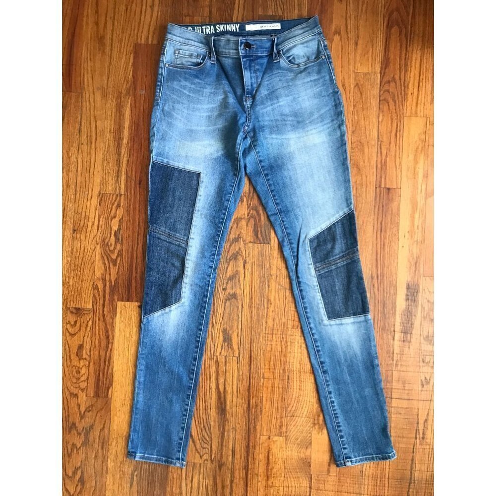 DKNY‎ Ave B Ultra Skinny Patchwork Jeans - Size 2 - Y2K